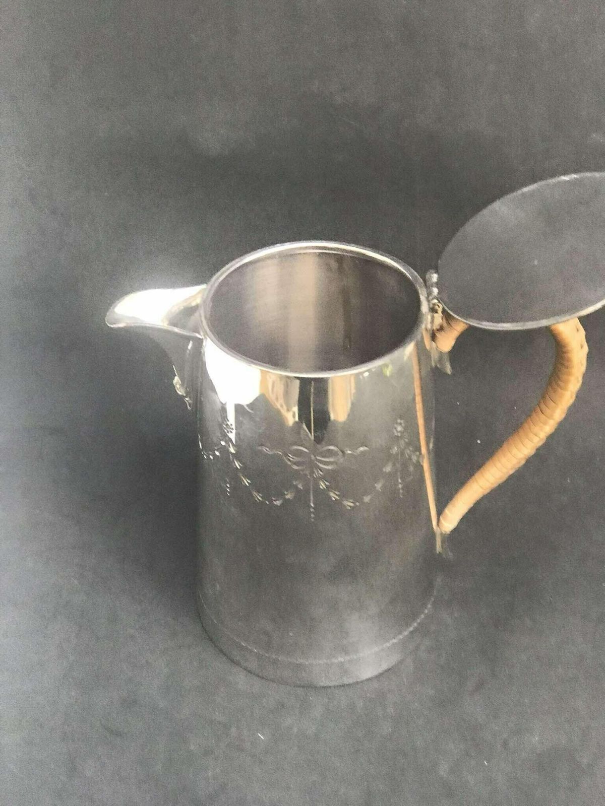 Creamer Vintage Melkkannetje Edwardiaans Verzilverd Melkkannetje, Roomkannetje, Melkpot Sheffield, Engeland, Theeservies, Verzilverd Antiek Huwelijkscadeau photo vinterior