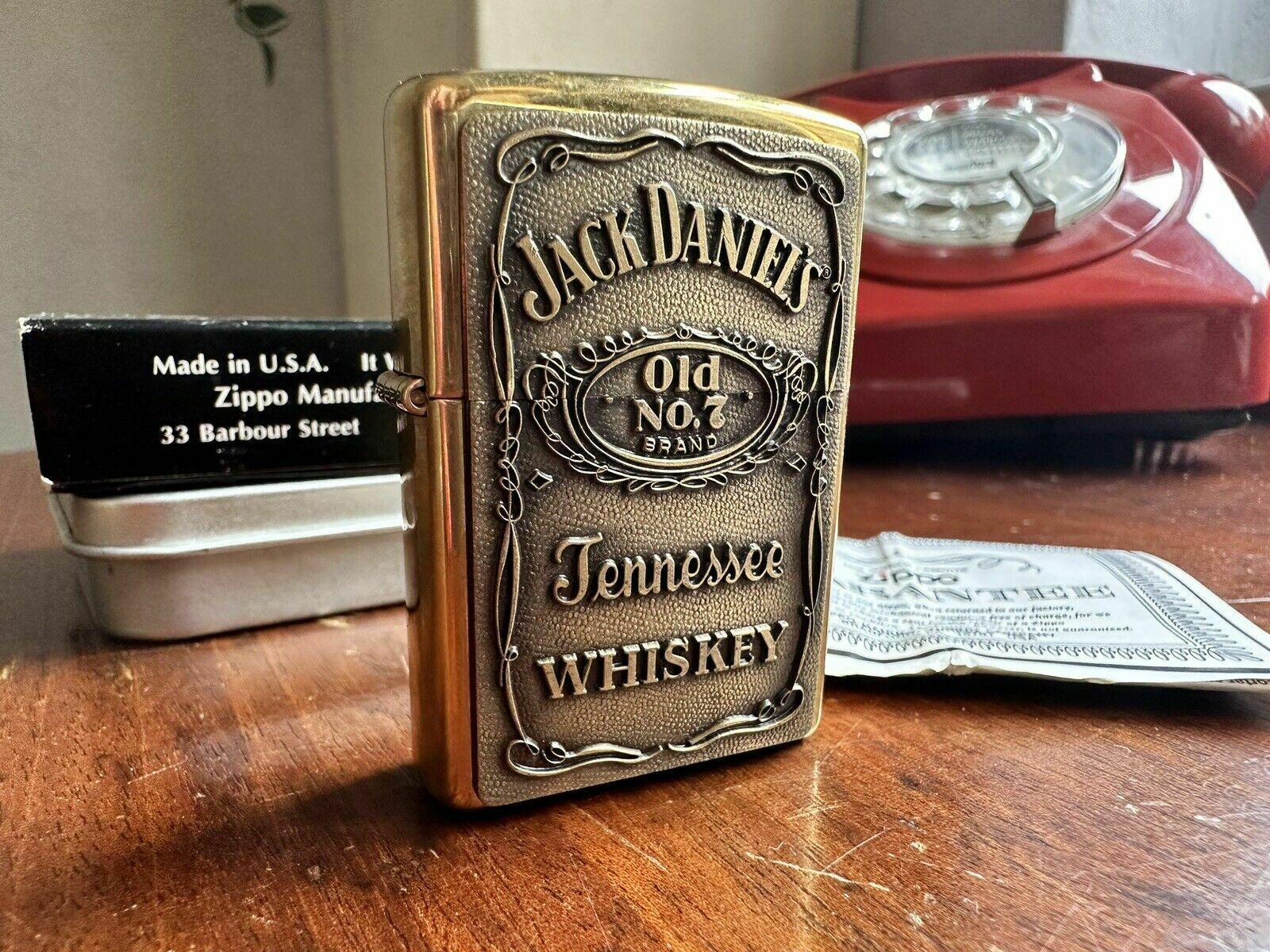Sale! As New Scarce Genuine 1998 Jack Daniels Zippo Lighter Super Rare Edition, Gift, Christmas, Smoking photo Home Decor