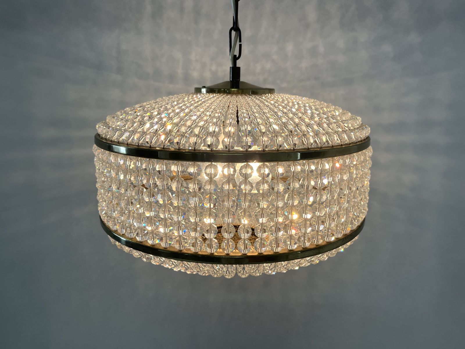 photo furniture Chandelier Of Brass And Swarovski Crystals/Designer Lamp  J.L. Lobmeyr Austria