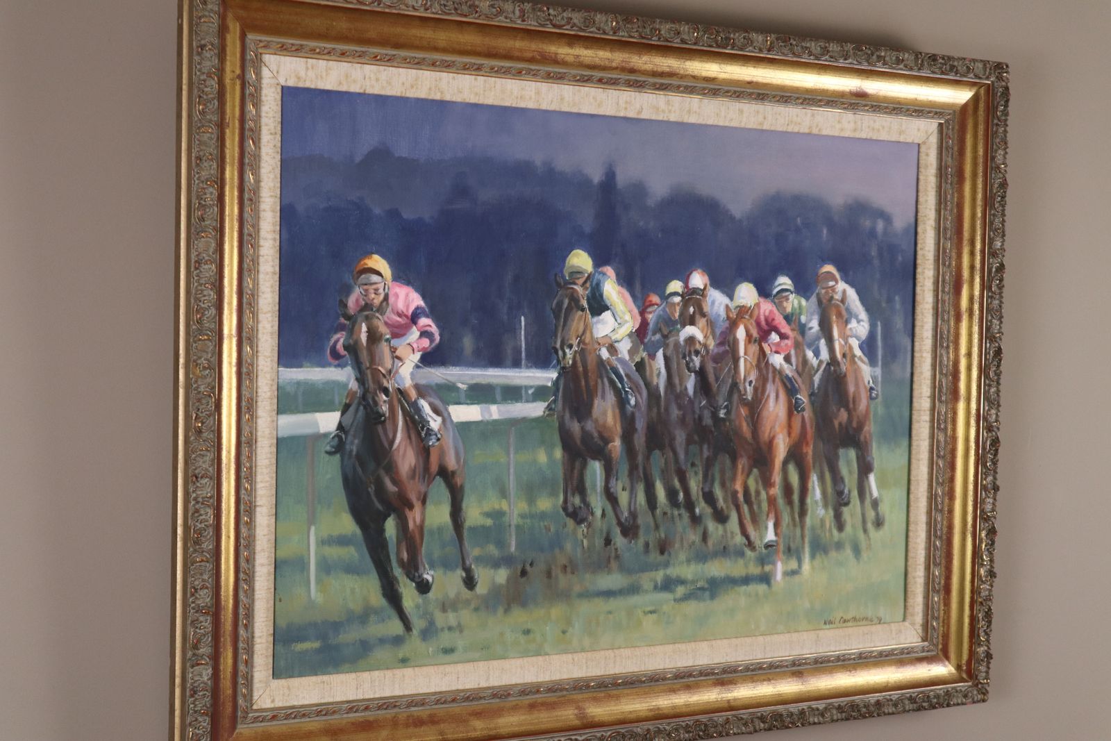 'Rounding The Bend' By Neil Cawthorne (1936 2022) Framed Original Oil On Canvas Painting 1979 photo Art