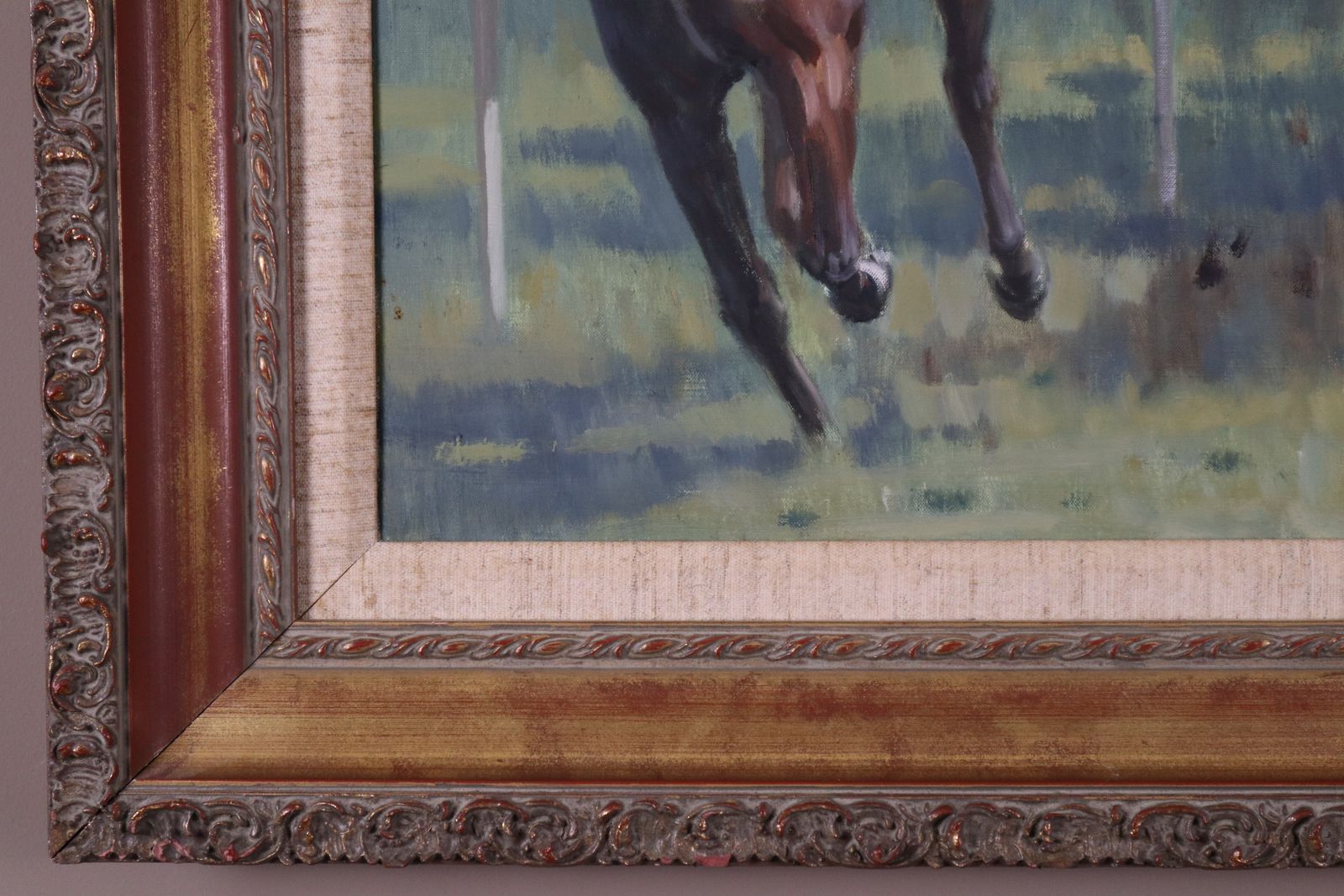 'Rounding The Bend' By Neil Cawthorne (1936 2022) Framed Original Oil On Canvas Painting 1979 photo vintage