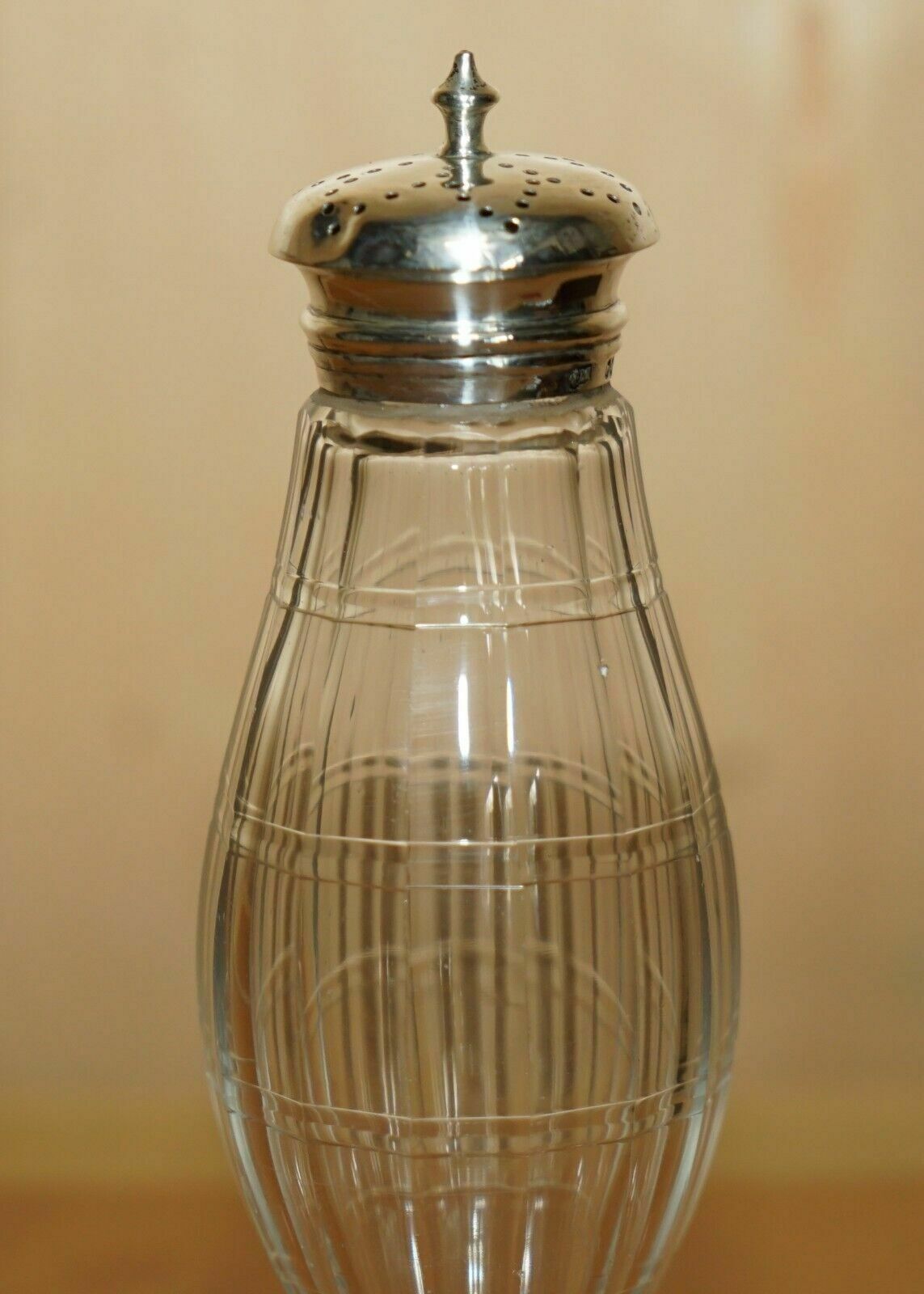 Antique 1844 William Moulson Cut Glass Sterling Sivler Sugar Shaker Must See! photo furniture