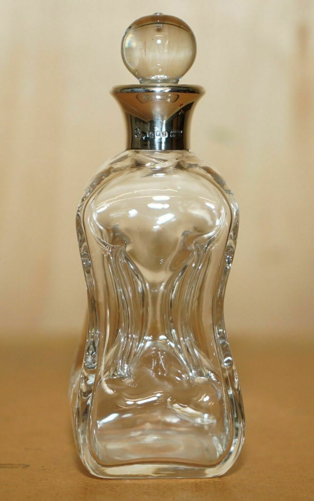 Small One Person Asprey & Co 1964 Sterling Silver Pinch Spirit Wine Decanter photo for sale