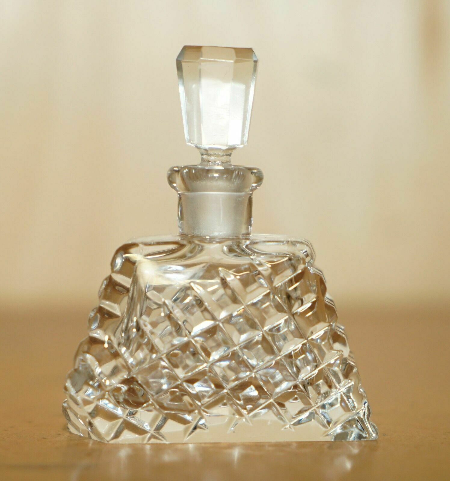 Stunning Antique Cut Glass Crystal Collectable Dressing Table Perfume Bottle photo Home Decor