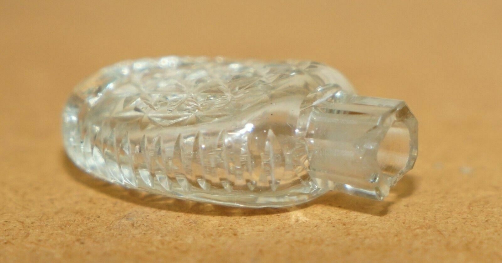 Home Decor Fine Antique French Cut Glass Crystal Collectable Dressing Table Perfume Bottle photo