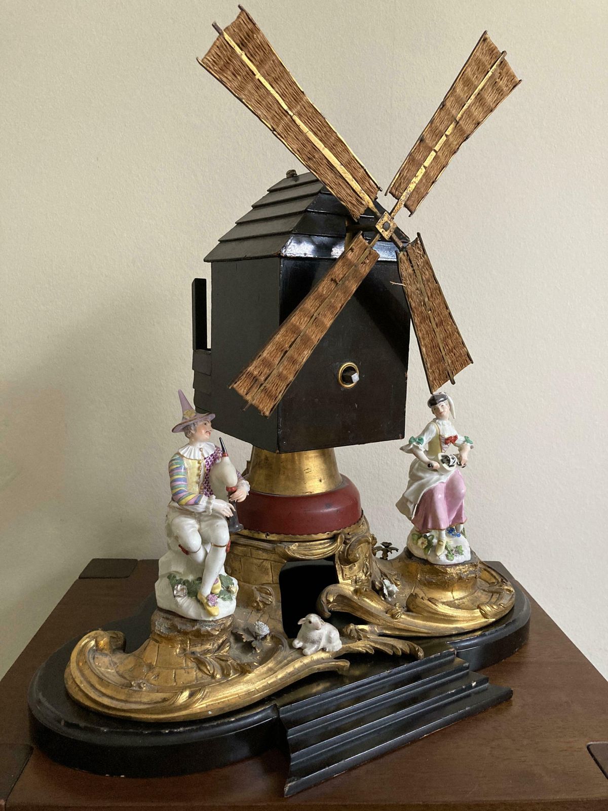 Ormolu Windmill With Meissen Harlequin And Columbine photo furniture
