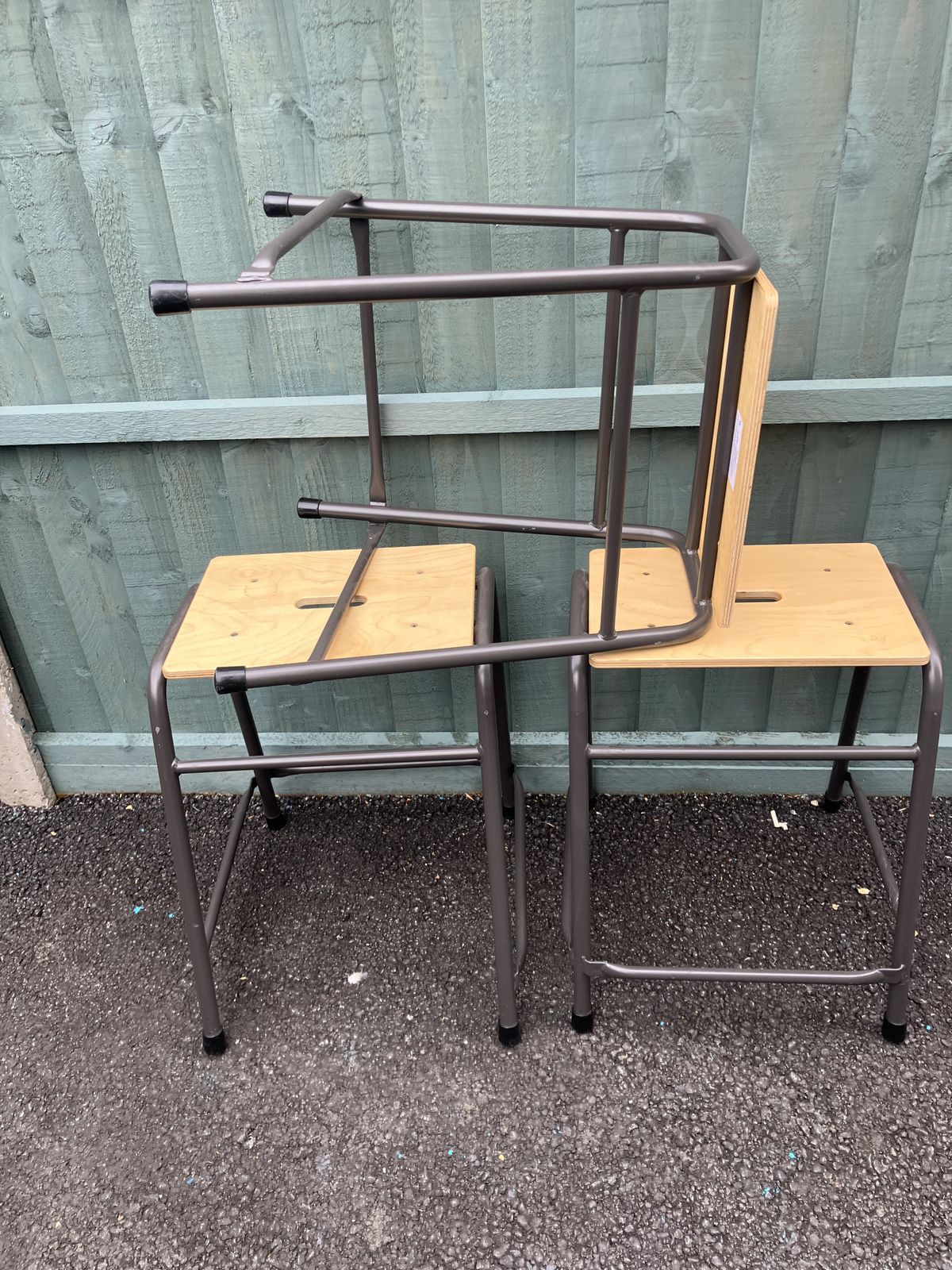 3 X Science Laboratory School Engineers Stools By Remploy Late Vintage