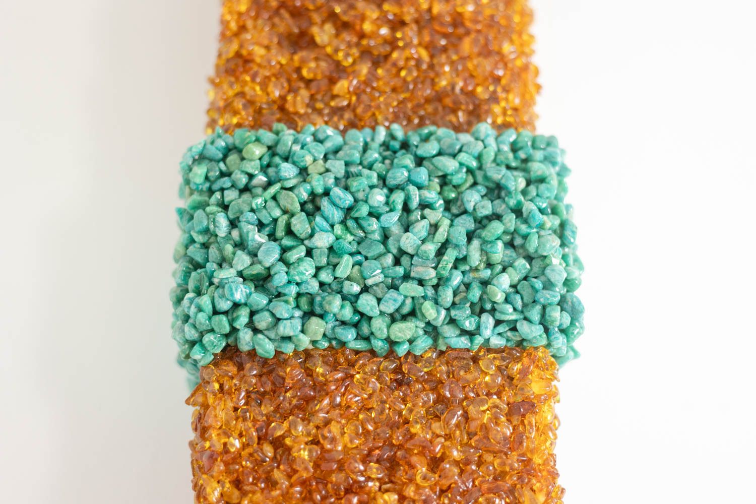 Pair Of Amazonite And Amber Wall Lights. Contemporary Artist Work. Ls60032086g photo vintage