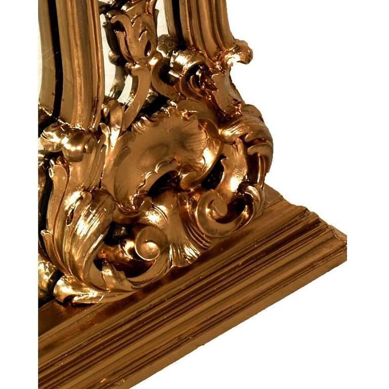Early 1900s Large Venetian Rococo Mirror By Testolini Salviati Giltwood Walnut photo for sale