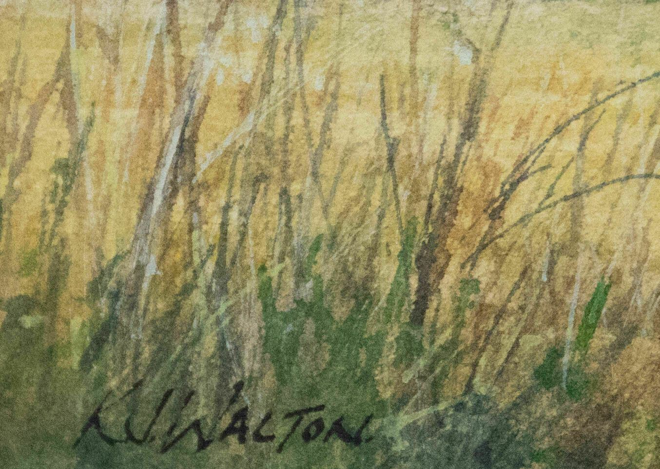 Ken Walton 20th Century Watercolour, Upper Guist, Norfolk photo vinterior