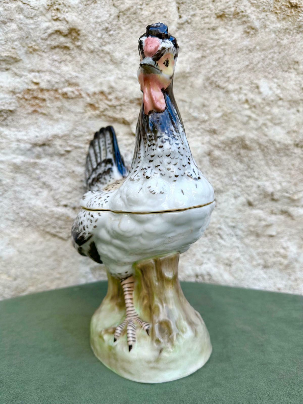 Rare German Porcelain Hen Covered Box By Passau, Dressel, Kister & Co Chicken Figurine Terrine photo furniture