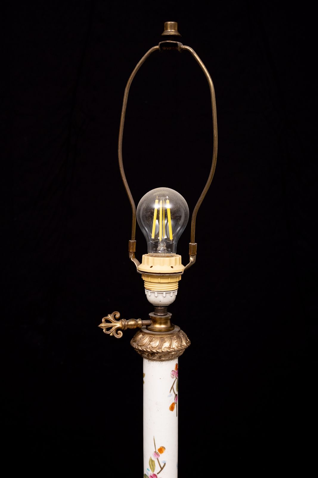 Zsolnay Porcelain Gilt Metal Porcelain Floor Lamp 1870s Hungarian photo vinterior