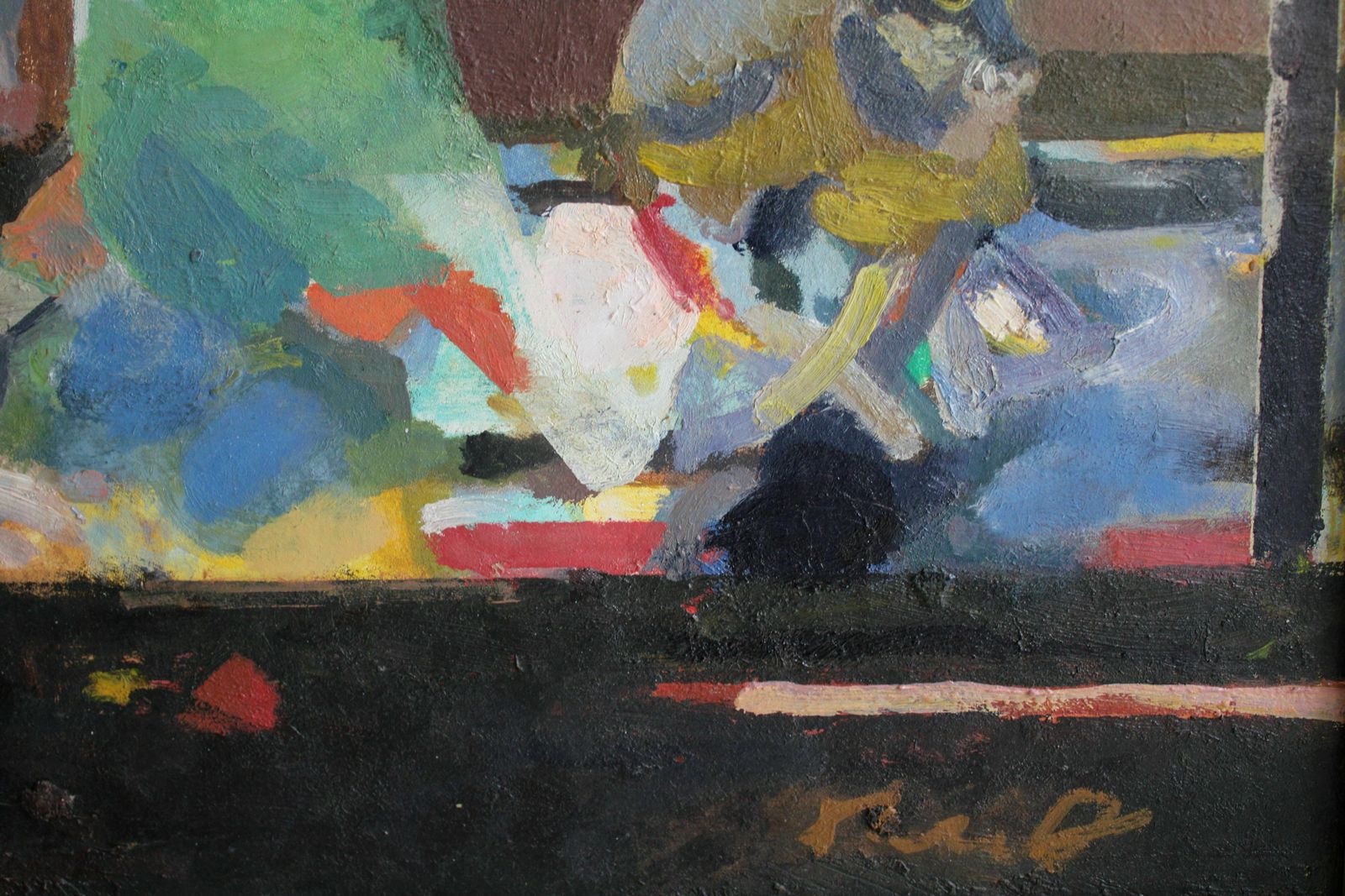Victor Karnauh (1950   2012, Ukrainian, Latvian). In The Din Of Racing. Oil On Canvas. 45 X 60 Cm photo Art