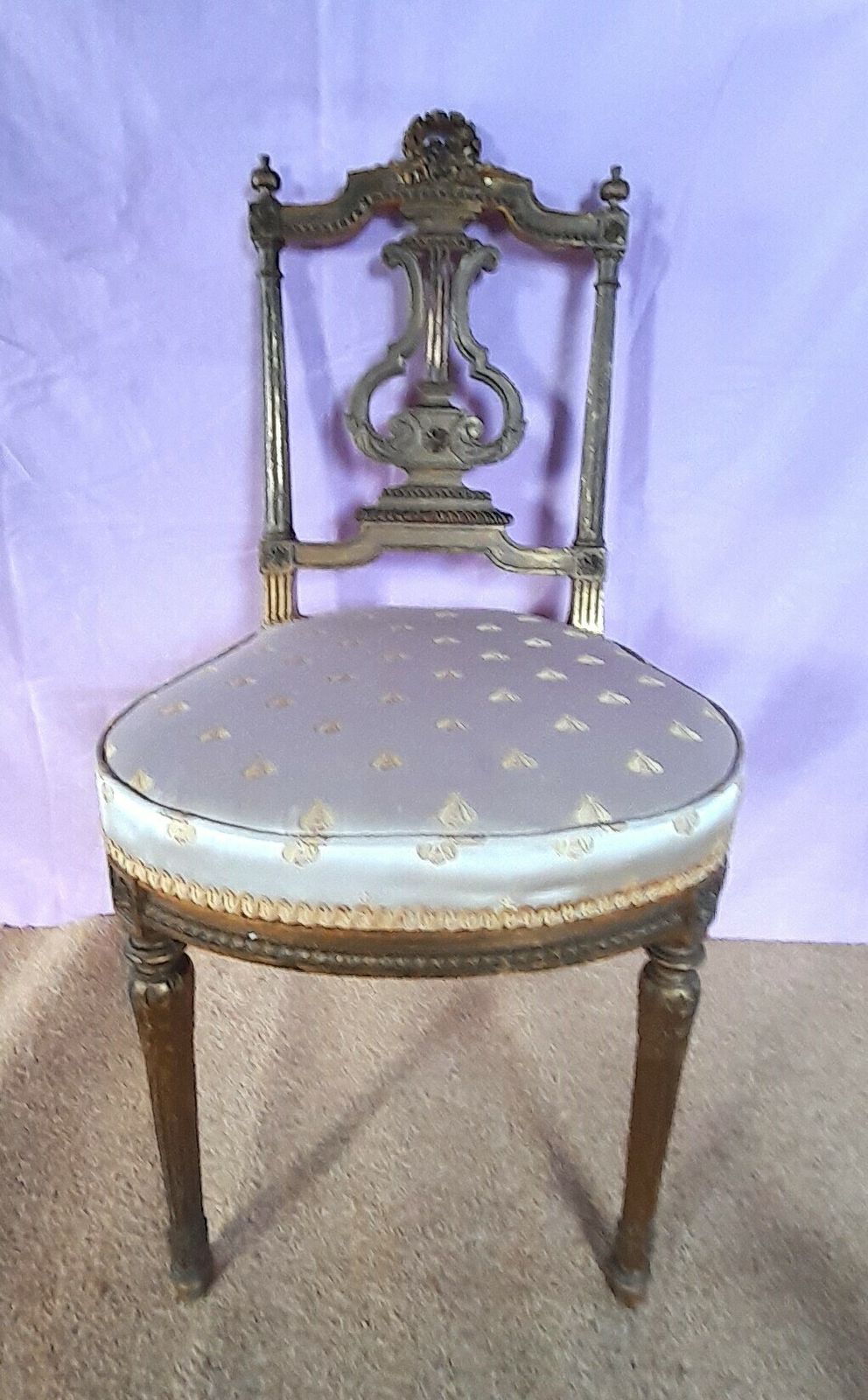 Antique French Guilt Chair, 1800s photo 225.0