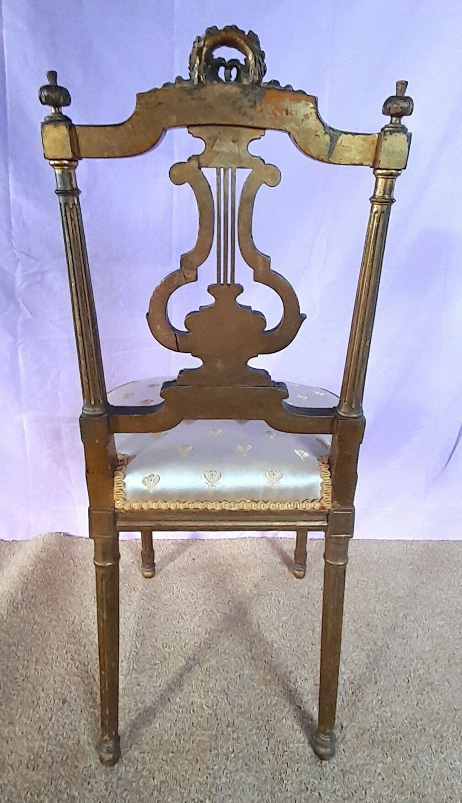 Antique French Guilt Chair, 1800s photo buy