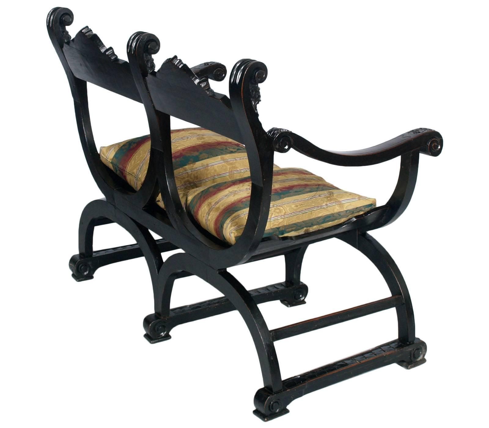 1800s Italian Renaissance Florentine Settee Sofa Couch With Two Chairs In Carved Walnut photo Furniture