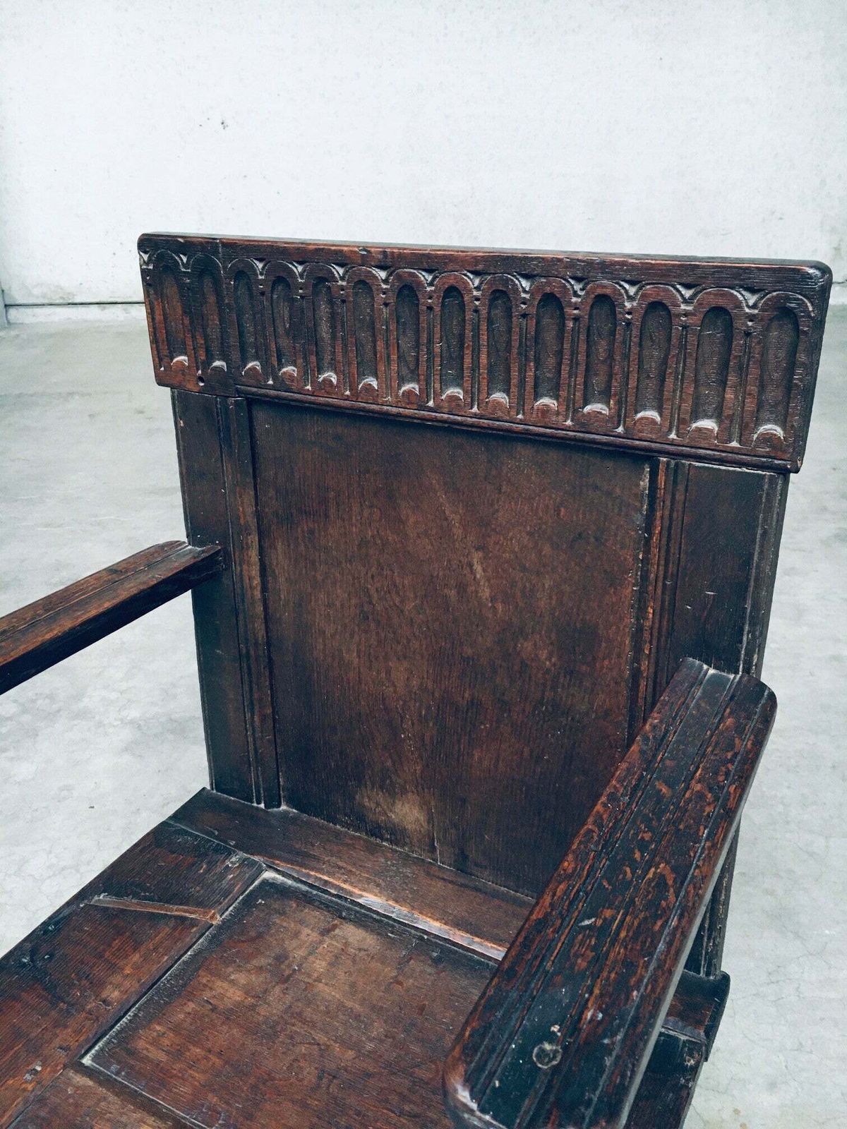 1600.0 19e Eeuwse Primitieve Folk Art Handgemaakte Fauteuil photo