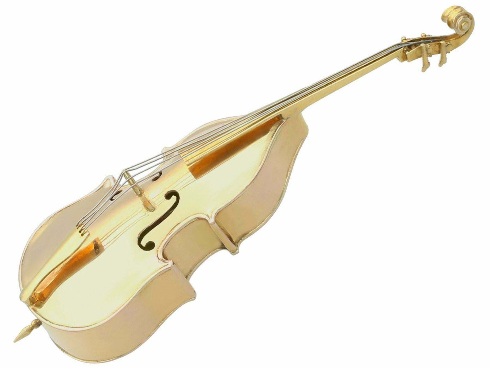 Antique French 18k Yellow Gold Double Bass Model Circa 1920 photo furniture