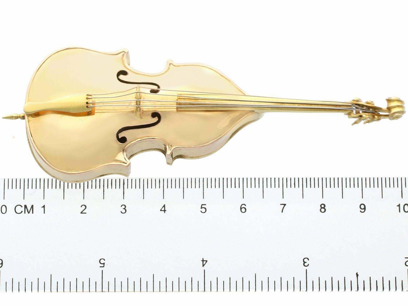 photo furniture Antique French 18k Yellow Gold Double Bass Model Circa 1920