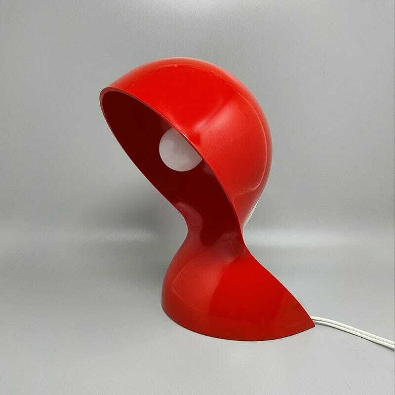 1960s Original Red Dalù Table Lamp By Vico Magistretti For Artemide (Not A Replica) photo 413.0