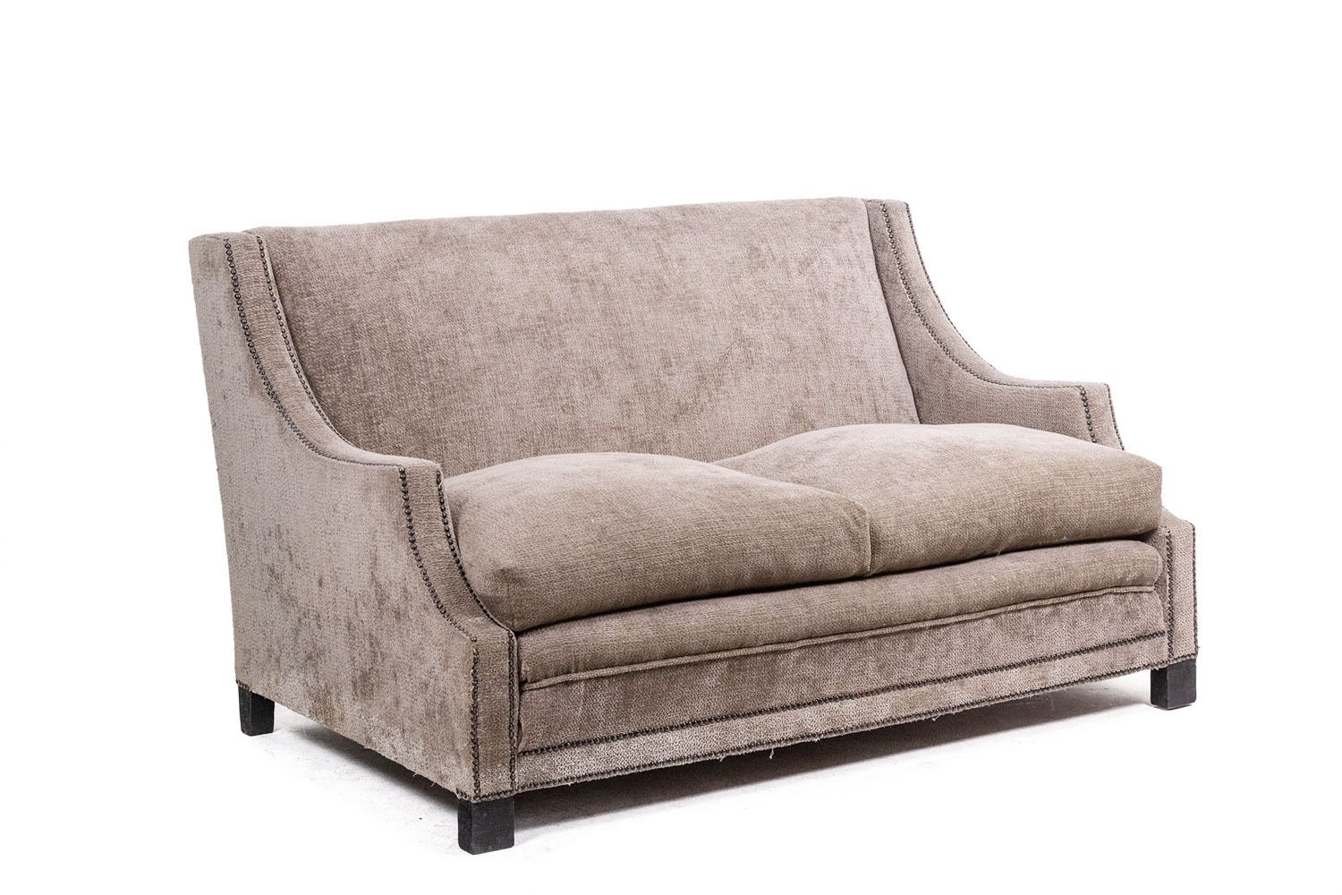 Rectangular Sofa In Gray Velvet. 1990s. Ls60311509a photo furniture