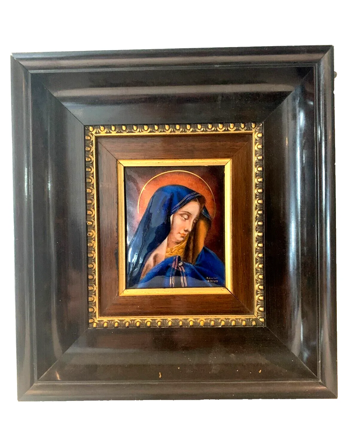 Limoges Enamels "La Madone Par A Leclair" 20th Century