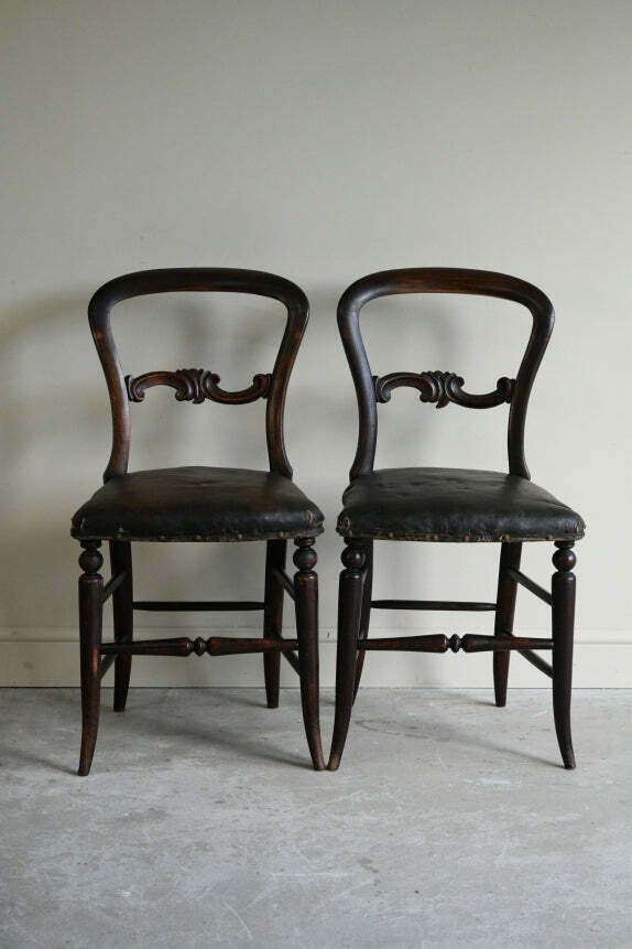 Pair Antique Victorian Occasional Chairs