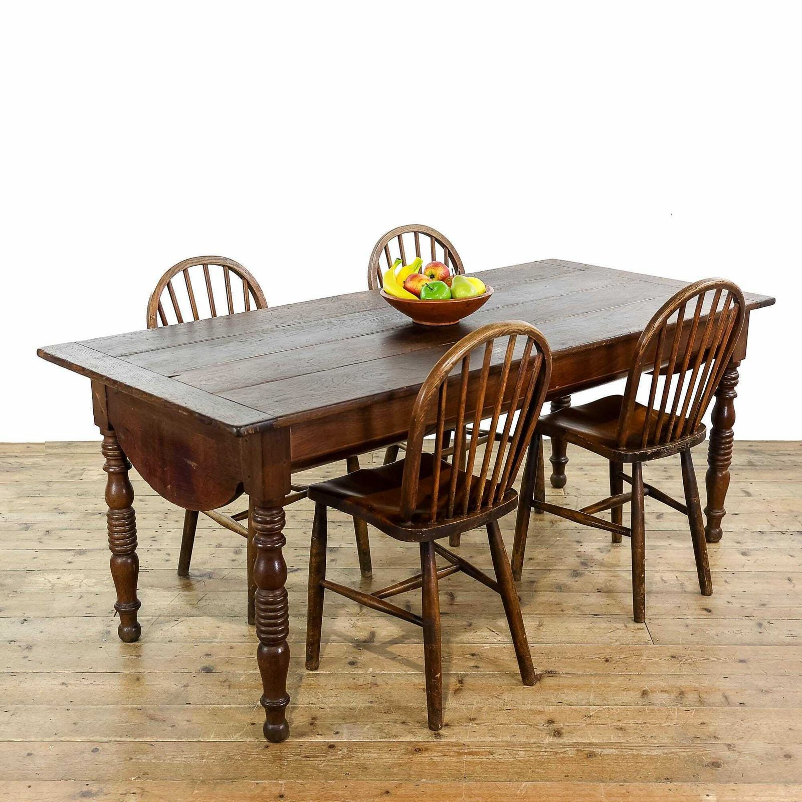 Antique Oak Farmhouse Table | Large Kitchen Table | Large Dining Table | French Antiques (M 5678)