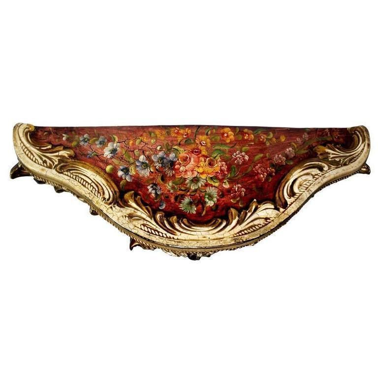 Early 20th Century Ceramic Italian Baroque Wall Console From Villa Venetian photo furniture