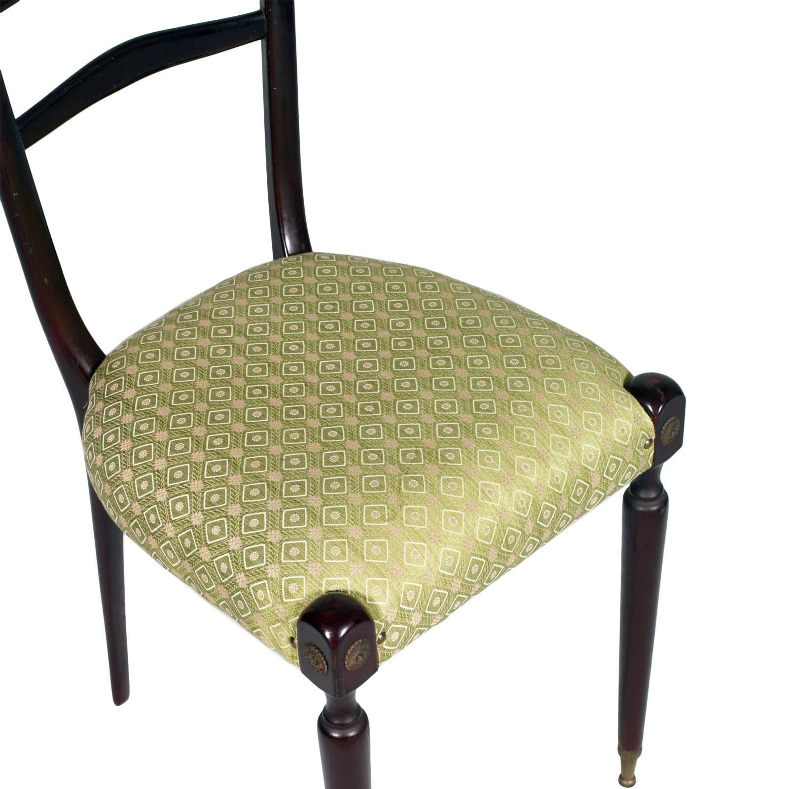 Midcentury Italy Pair Of Mahogany Chiavari Chairs 1950s By Paolo Buffa Designer photo Furniture