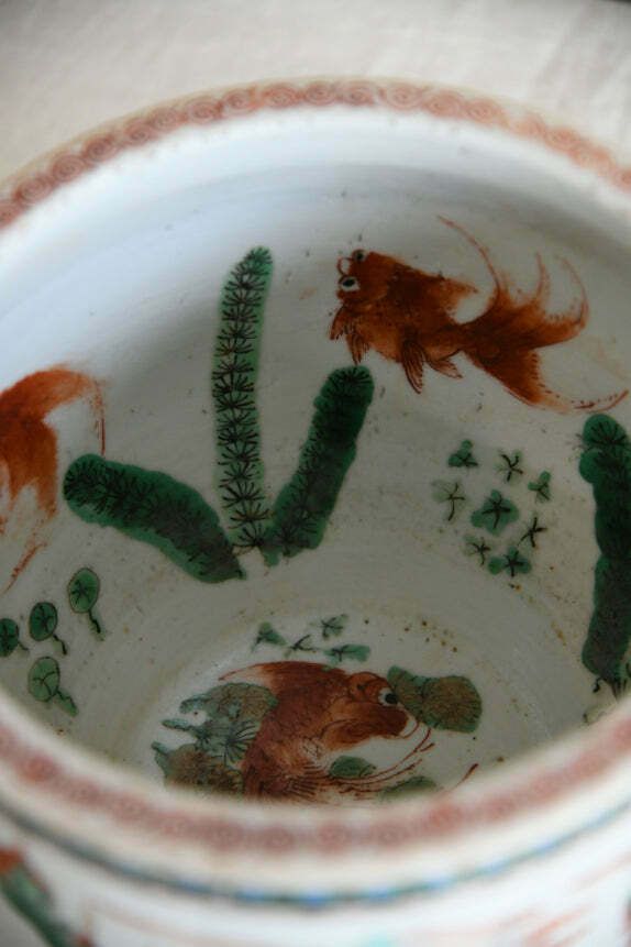 Antique Chinese Famille Verte Porcelain Fish Bowl photo buy