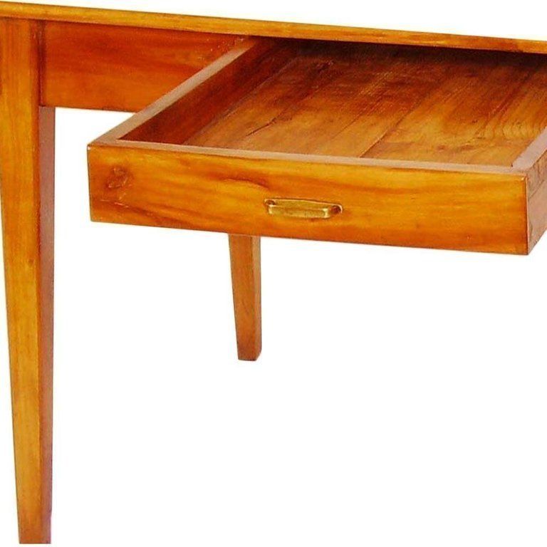 Italian Desk With Drawer Directoire All Cherrywood Restored And Wax Polished photo for sale