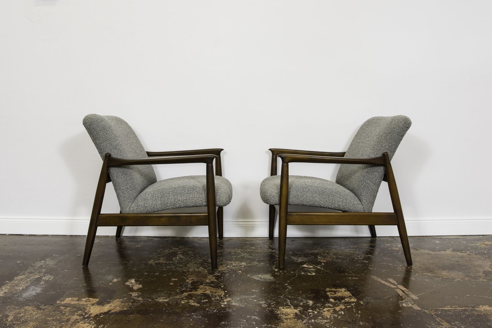 Pair Of Mid Century Restored Armchairs, Customizable, 1960s photo vintage