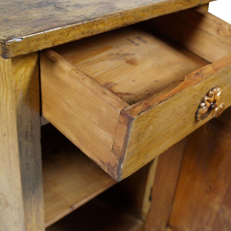 Early 20th Century Art Nouveau Country Nightstand Cabinet Restored Wax Polished photo Furniture