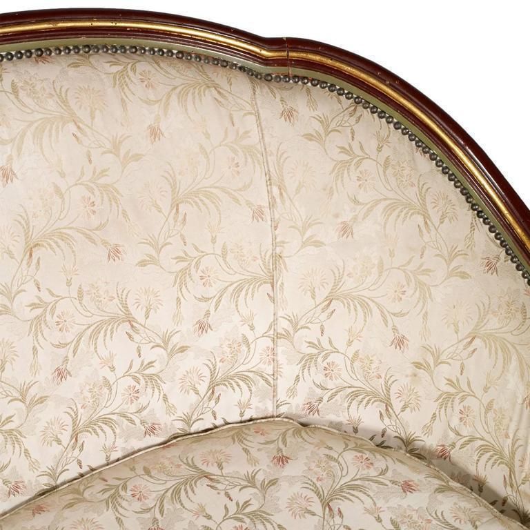 Loveseat Sofa Art Nouveau Belle époque Lacquered And Gilded Carved Mahogany photo vinterior