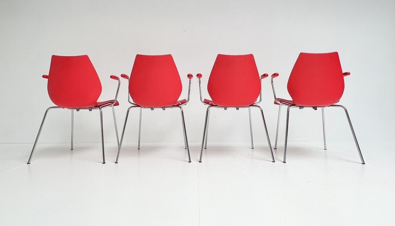 Set Of 4 Maui Kartell Chairs By Vico Magistretti, 1980s photo Furniture