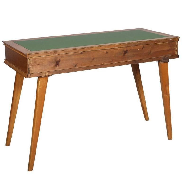 Mid Century Modern Desk With Bookcase Maple Wood Ico Parisi Style Period, 1950s photo 4278.0