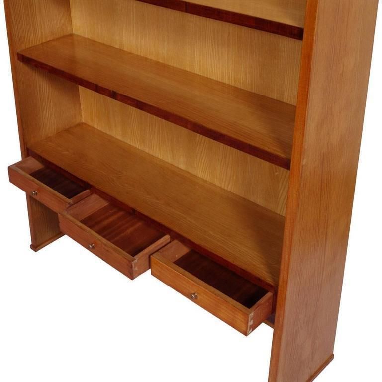 Mid Century Modern Desk With Bookcase Maple Wood Ico Parisi Style Period, 1950s photo buy
