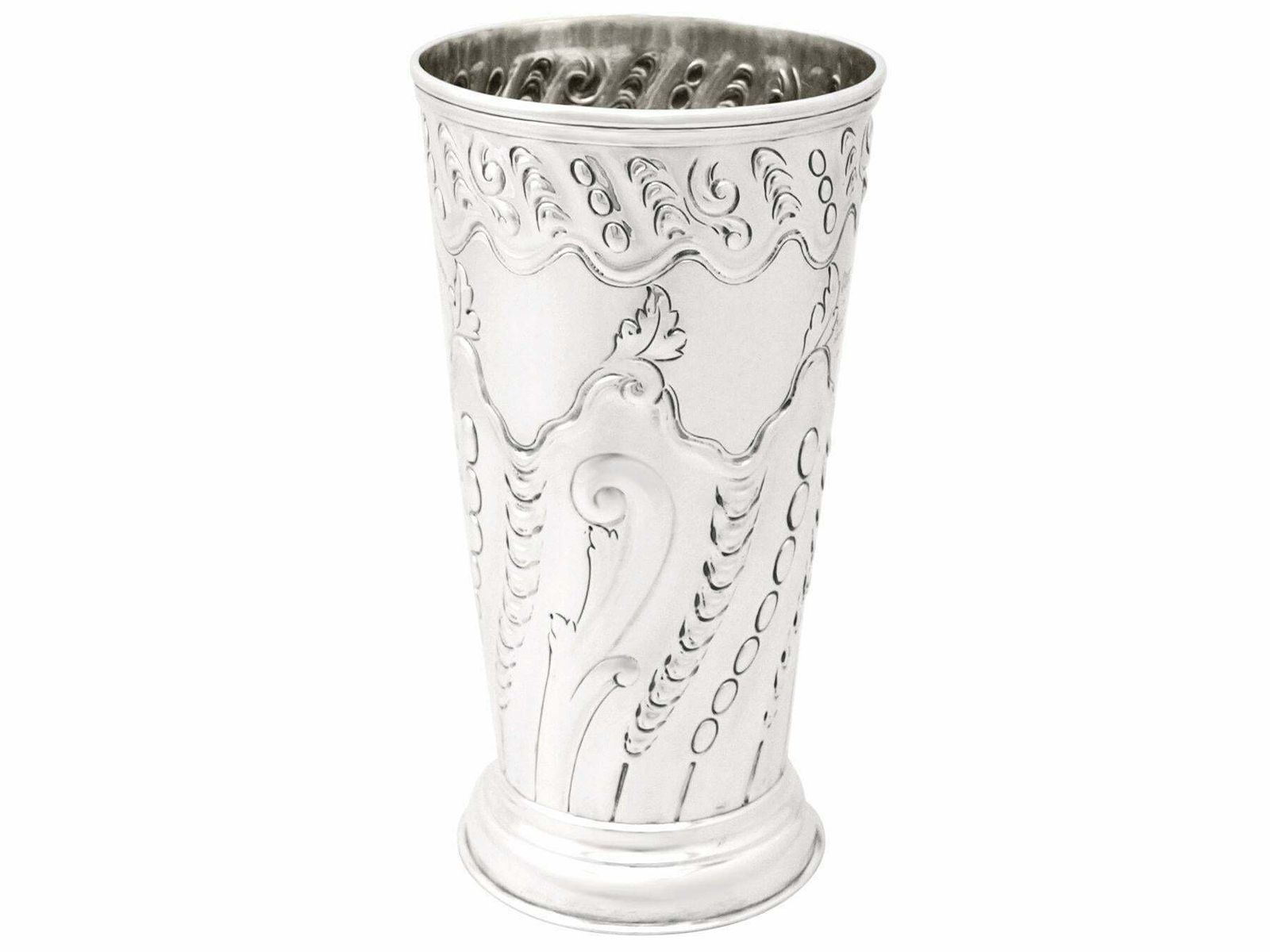 Antique Victorian Sterling Silver Vase By Elkington & Co (1887) photo furniture