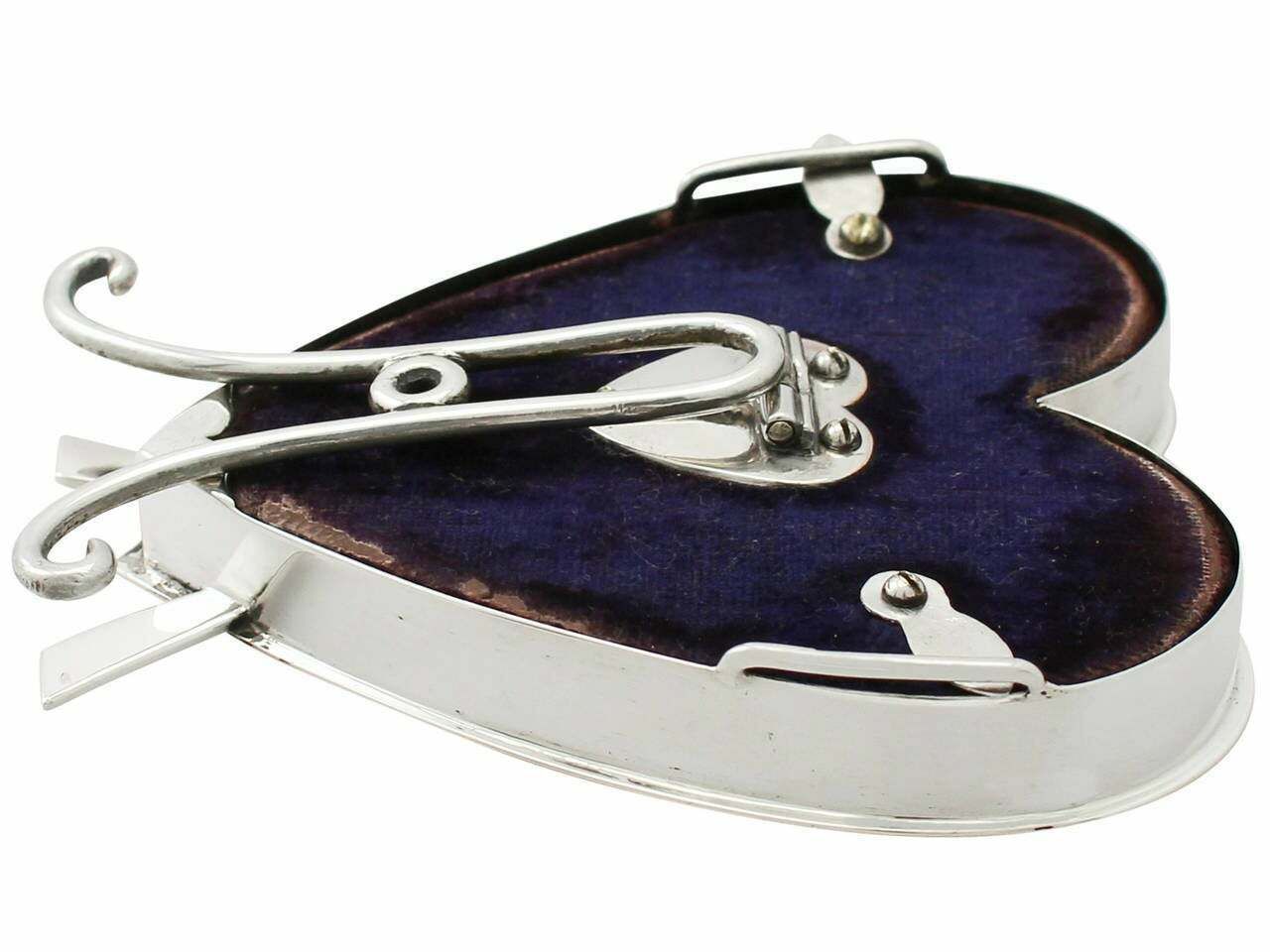 Victorian Sterling Silver Heart Photograph Frame photo 1295.0