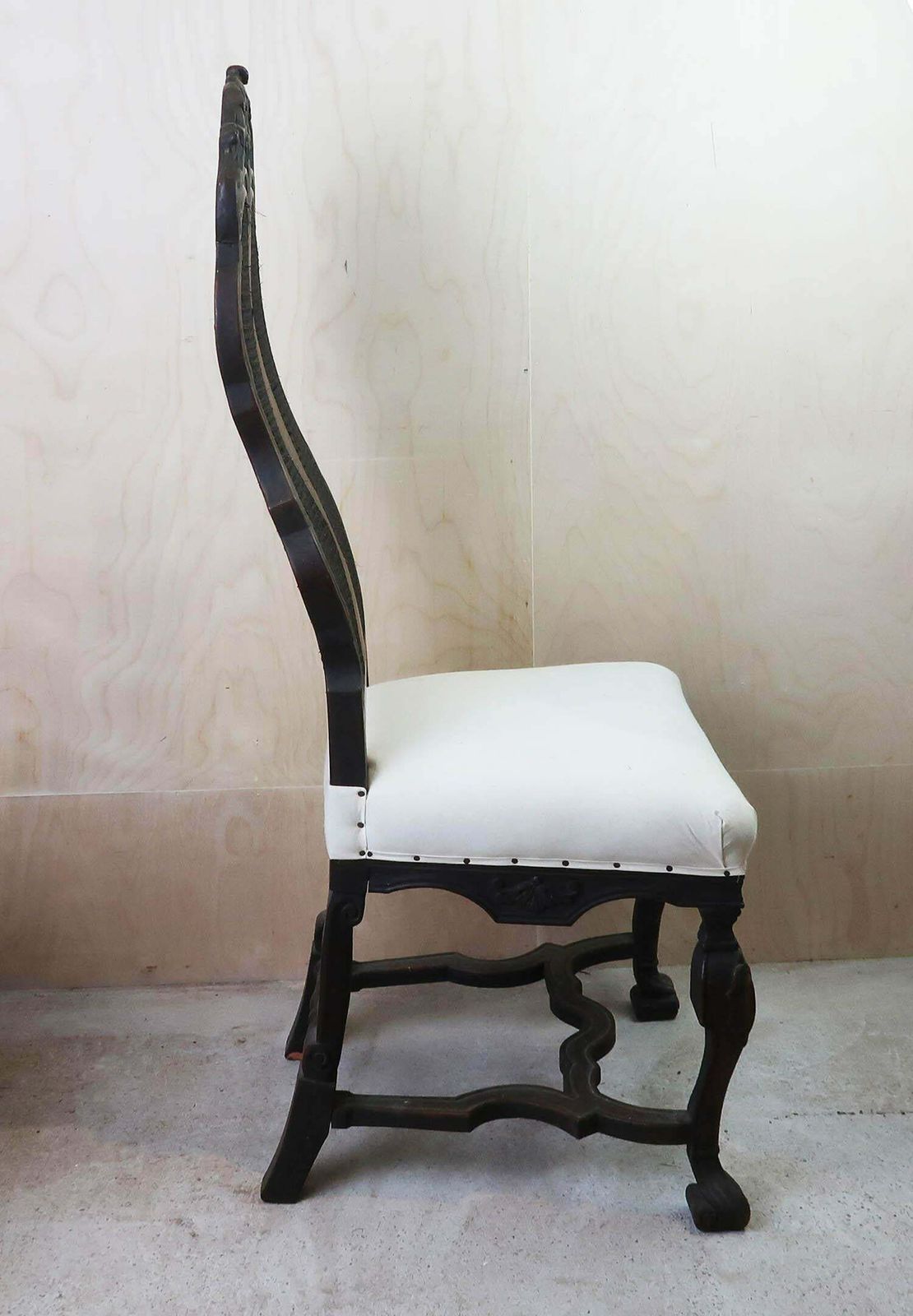 Pair Of Antique Baroque Style Dutch Carved Walnut And Bergère Side Chairs. photo Furniture