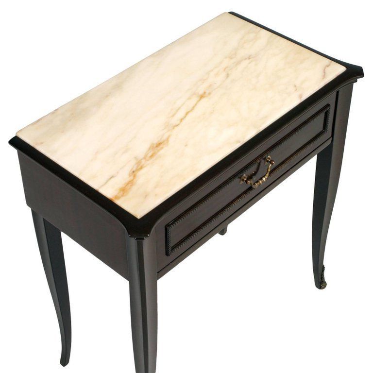 Italian Midcentury Cesare Lacca Attributed Nightstand Top Marble Pink Portugal photo furniture