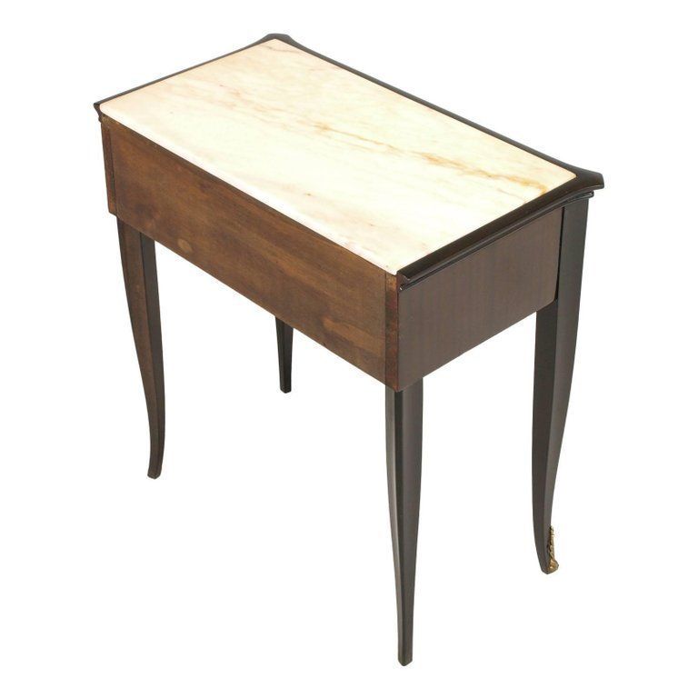 Italian Midcentury Cesare Lacca Attributed Nightstand Top Marble Pink Portugal photo buy