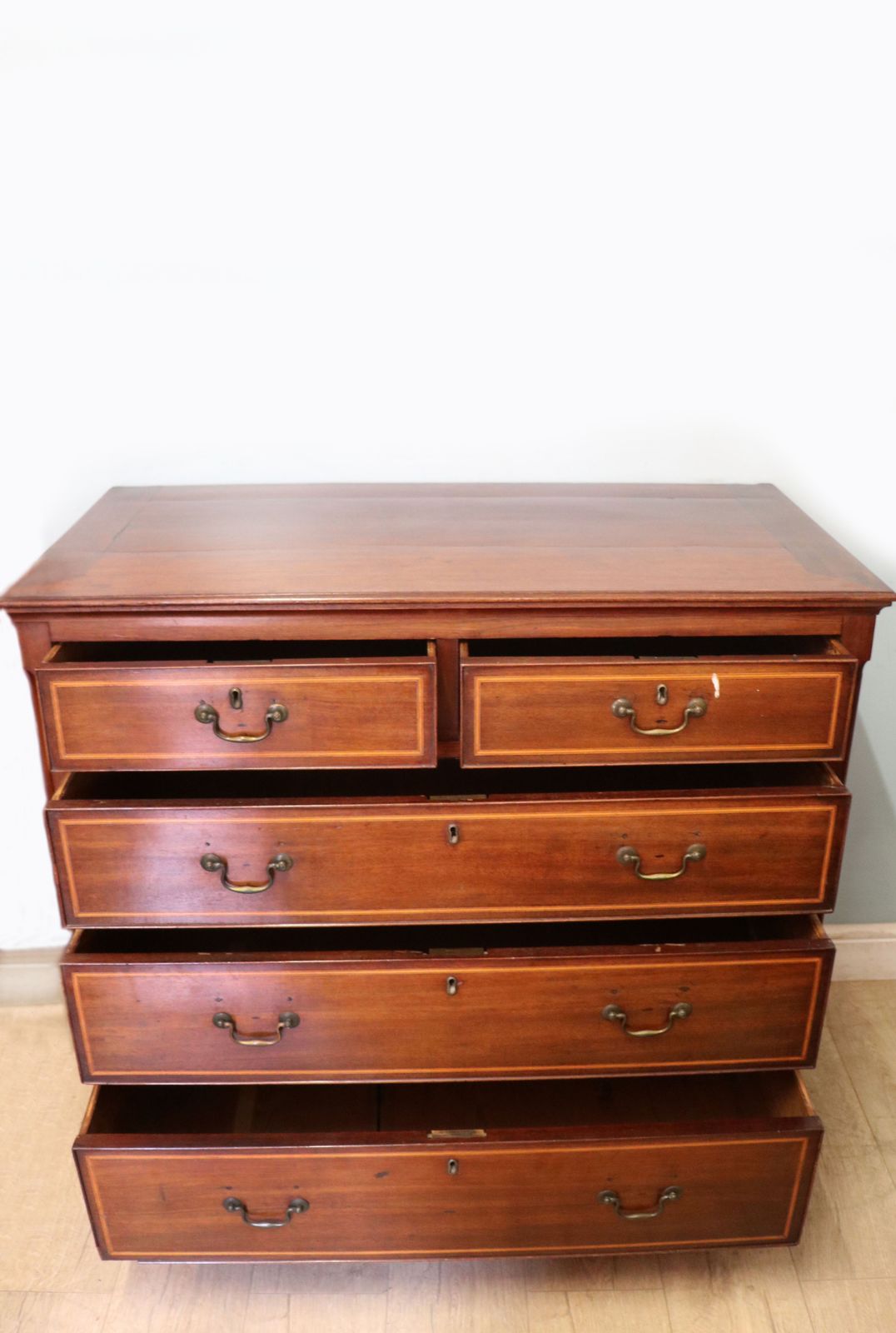 A Lovely Georgian Revival Mahogany Chest Of Drawers. photo furniture