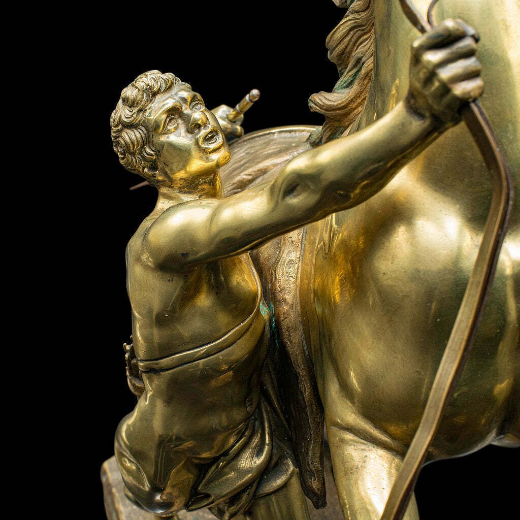 Large Antique Marly Horse Figure, French, Equine Statue, Bronze, Victorian, 1880 photo vintage