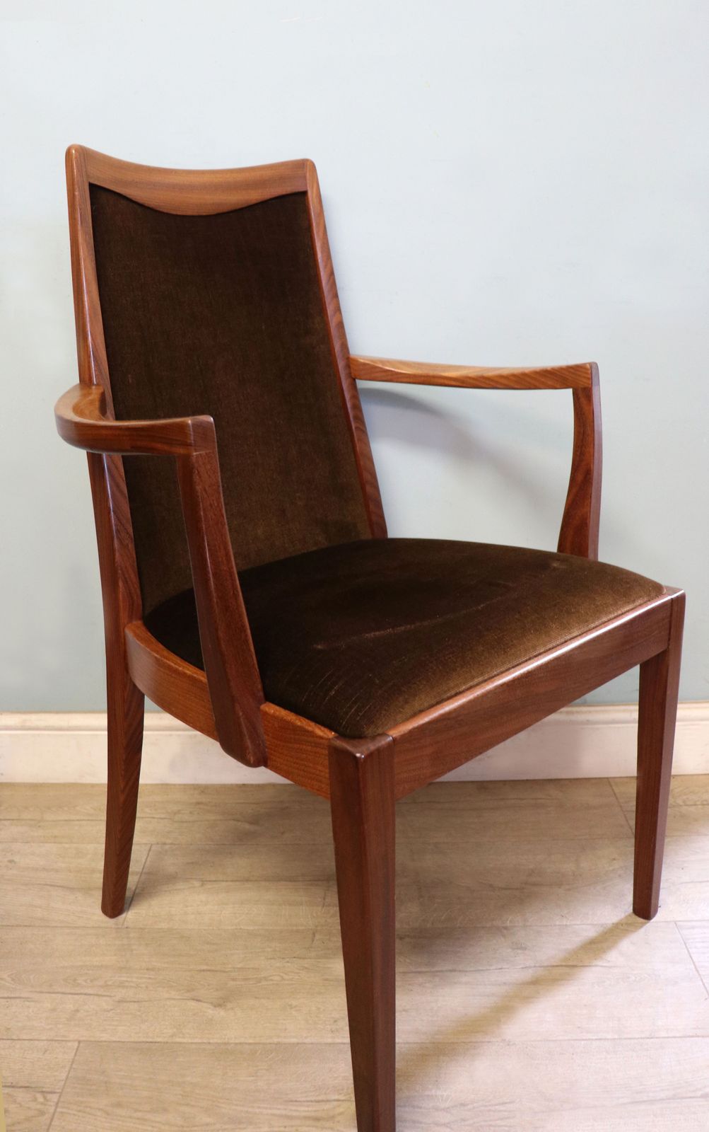 Furniture A Lovely Set Of Four Mid Century G Plan Carver Or Armchairs From A Design By Lesley Dandy. photo