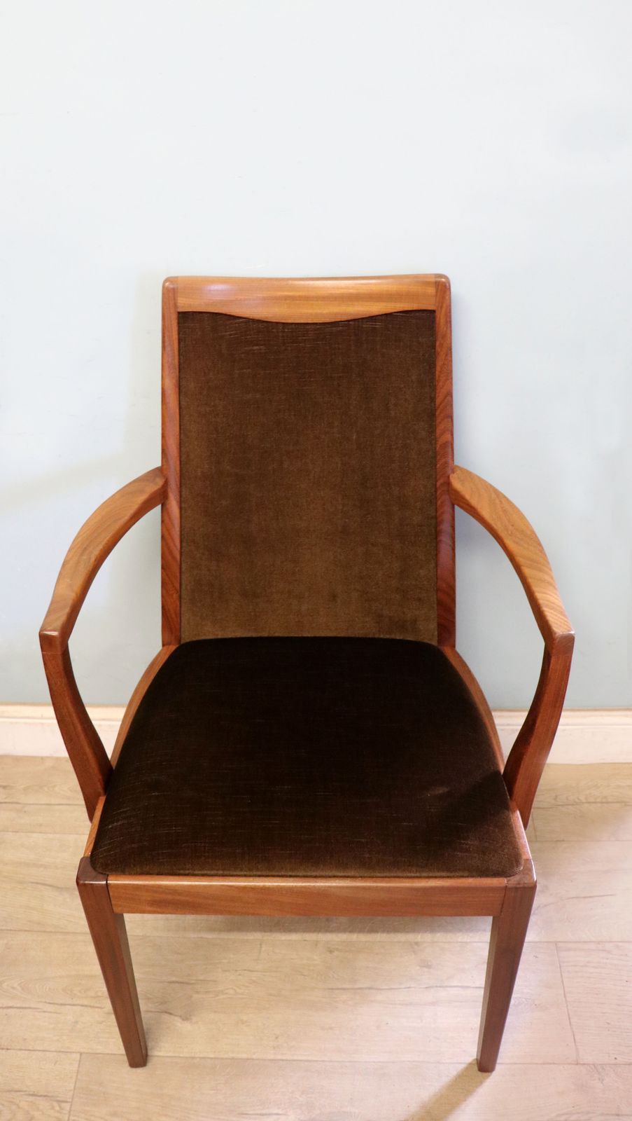 photo buy A Lovely Set Of Four Mid Century G Plan Carver Or Armchairs From A Design By Lesley Dandy.