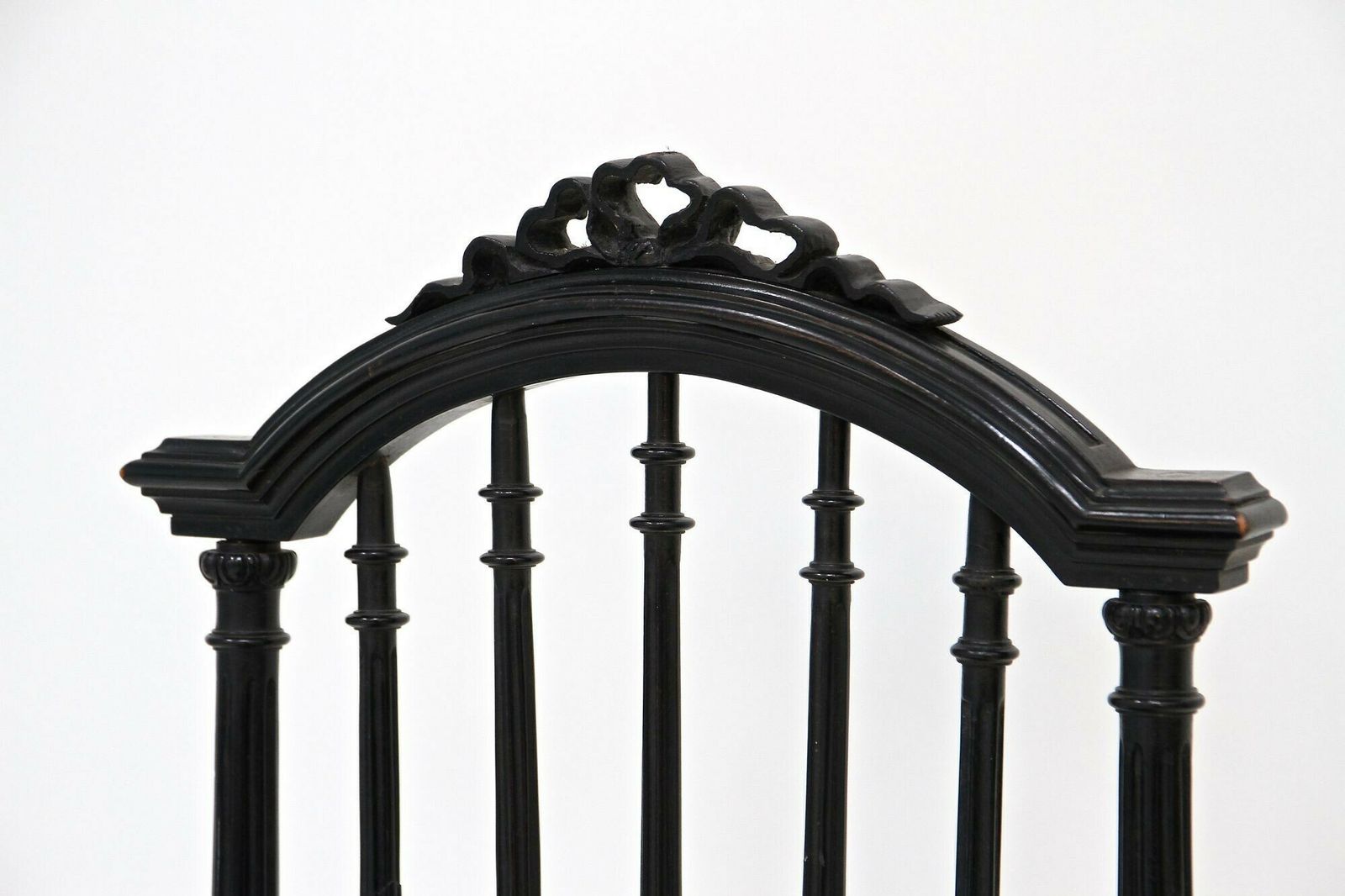 photo furniture Pair Of Black 19th Century Side Chairs, Original Upholstery   Fr Ca. 1870