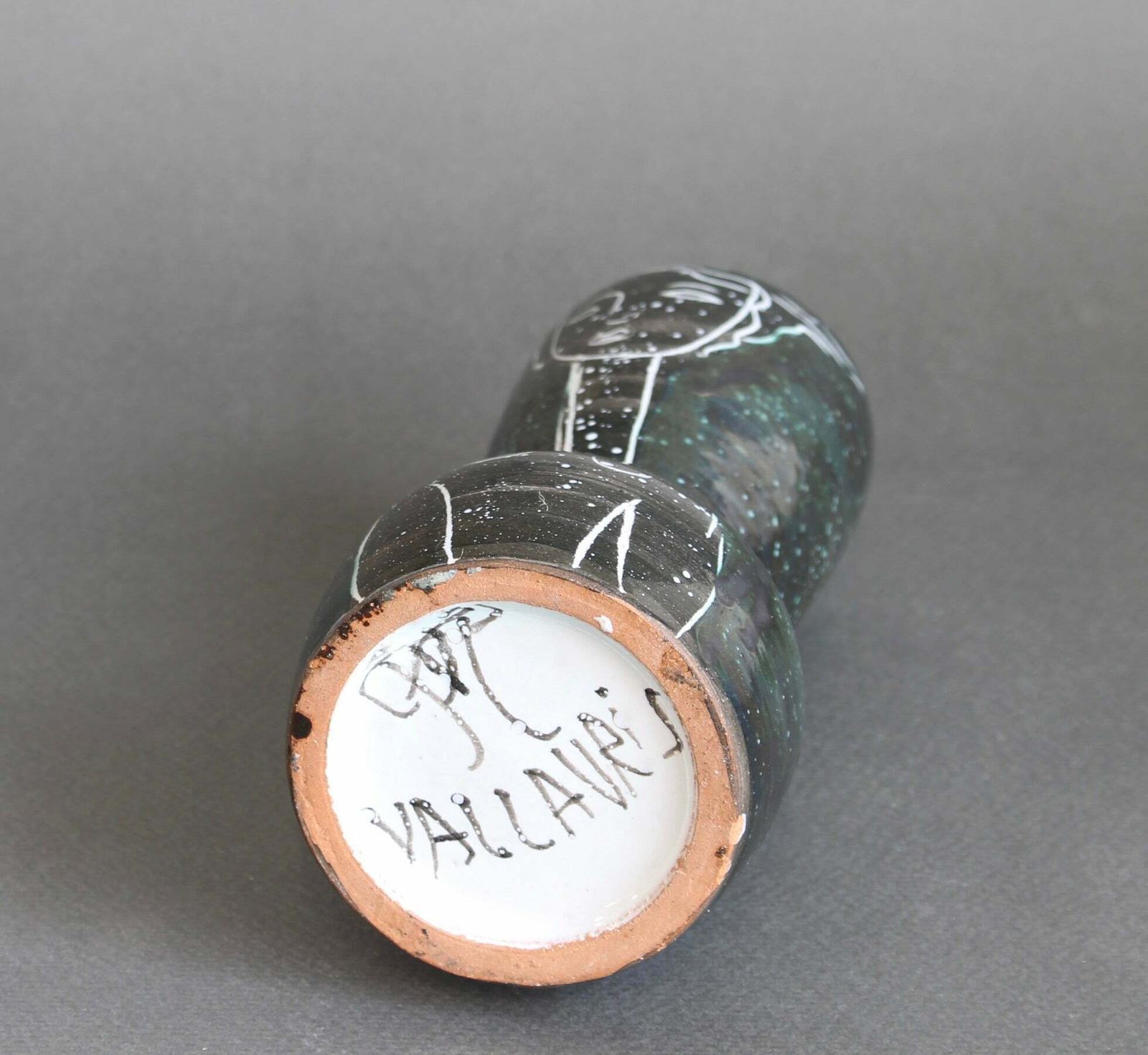 French Mid Century Ceramic Vase By Atelier Du Grand Chêne (Circa 1950s)   Small photo vintage