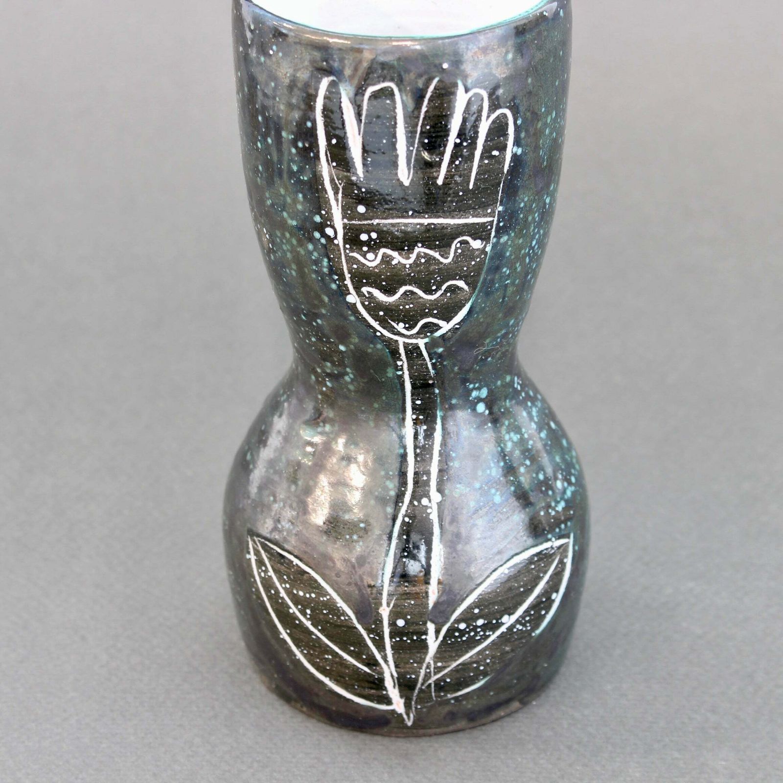 Home Decor French Mid Century Ceramic Vase By Atelier Du Grand Chêne (Circa 1950s)   Small photo